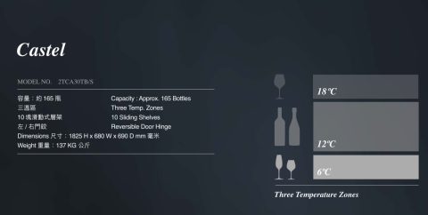 Wine Cabinet Transtherm 08 -CASTEL (Glass)d