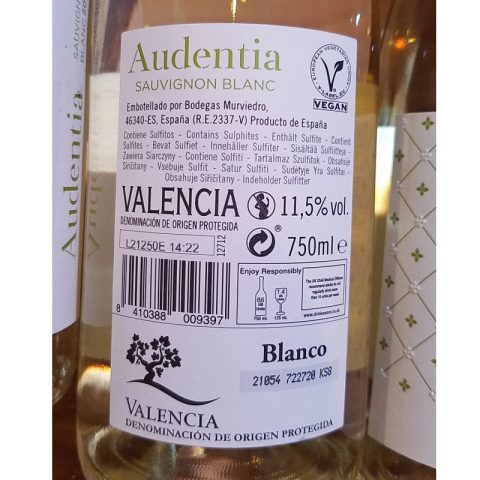 Audentia Sauvignon Blanc (white)