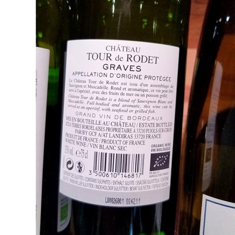 Chateau Tour de Rodet Graves Blanc (white)