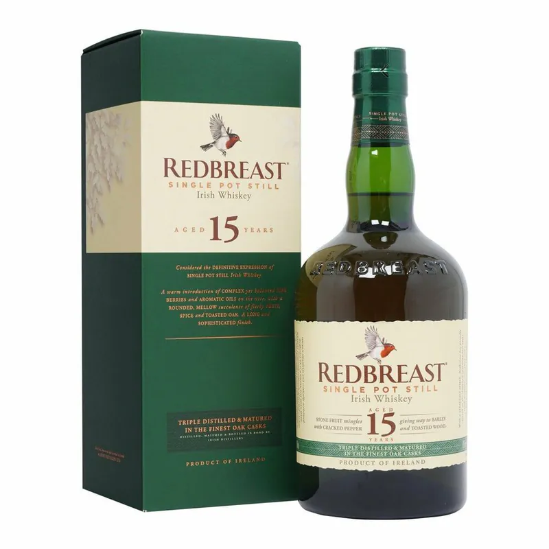 知更鳥15年愛爾蘭威士忌 Redbreast 15 Years Single Pot Still Irish Whiskey